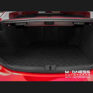 Alfa Romeo Giulia Cargo Mat - w/ out Premium Sound - Black w/ Black Stitching 